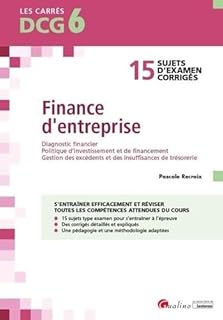 DCG 6 - Exercices corrigés Finance d